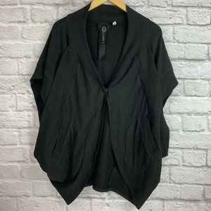 Poleci Women's Size M Cardigan Sweater Black Open